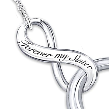 My Friend” “My Sister Silver Pendant Ring Necklace 