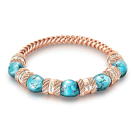 "Strength Of Amethyst" Copper Stretch Bracelet