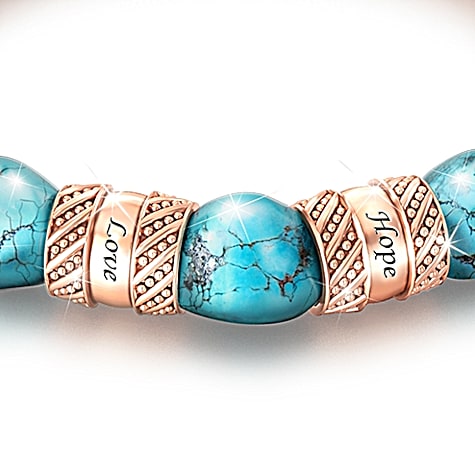 "Strength Of Amethyst" Copper Stretch Bracelet
