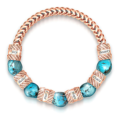 "Strength Of Amethyst" Copper Stretch Bracelet