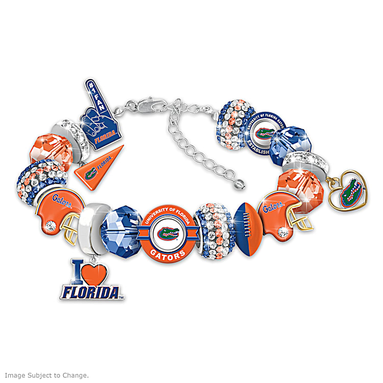 Florida University Gifts Gator Mascot Bead Gator Charm UF Stainless Steel Jewelry Fits Most Popular Charm Bracelets University of Florida Bead 