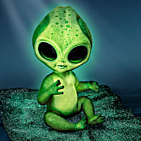 Lumina Hand-Painted Alien Baby Doll Featuring Glow-In-The