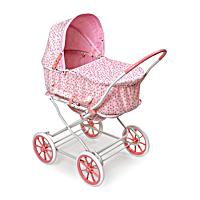 Convertible All In One Pink Pram Baby Doll Toy Stroller For