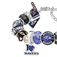 Fashionable Fan Officially Licensed Baltimore Ravens Beaded Charm