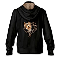 My Dog Leaves Paw Prints On My Heart Womens Cozy Comfort Hoodie