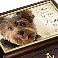 Yorkies Leave Paw Prints On Our Hearts Music Box
