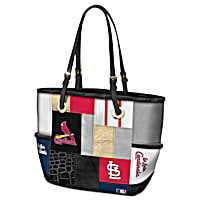 St. Louis Cardinals MLB Patchwork Tote Bag With Team Logos