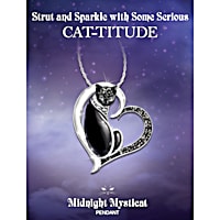 ★MIDNIGHT MOMENT.★ [Exclusive] layer love necklace (2color Midnight Mysticat Womens Sterling Silver-Plated Heart-Shaped