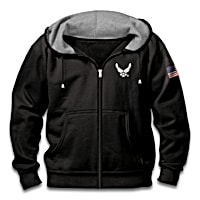 U.S. Air Force Men's Hoodie: Embroidered Zip– Up – The