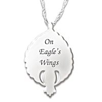 Rhodium-Plated Pendant Necklace Featuring A Hand-Sculpted Rhodium-Plated Pendant Necklace Featuring A Hand-Sculpted