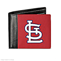 St. Louis Cardinals Deluxe Tri-Fold Fine Grain Leather Wallet, MLB