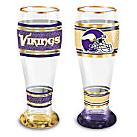 NFL 4-Piece Pilsner Glass Set Featuring Official Team Icons