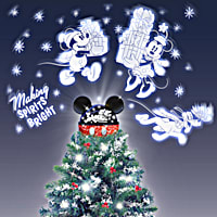 3D Disney Straw Topper Decoration Mickey Mouse Christmas Ornament Green  Glitter