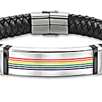 Leather on sale pride bracelet