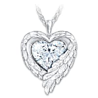【EVERYBIRTHDAY】Heart Cupid Silver ネックレース Pandora 398505C02 Necklace Silver Pink Heart Love Angel