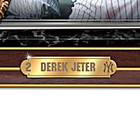 New York Yankees Derek Jeter Cold-Cast Bronze MLB Sculpture With A Banner  Of Career Highlights & A Mahogany-Finished Base