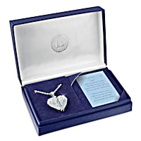 Guardian Angel Embrace Womens Sterling Silver Plated Pendant