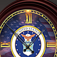 U.S. Air Force Outdoor Illuminated Atomic Wall Clock Featuring A