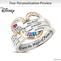 【ついに再販開始！】 Mickey Disney Womens Mouse Up With Personalized Ring Family アクセサリー