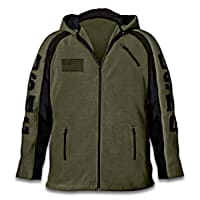 ファッションの U.S. Marines Sleeves Raglan-Style With Jacket Fleece Green 個人装備