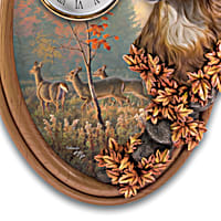 Majestic Guardian 17 High Oval Sculptural Wall Clock With A Majestic Guardian 17 High Oval Sculptural Wall Clock With A