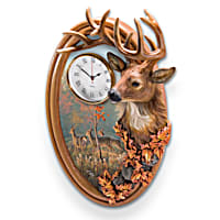 Majestic Guardian 17 High Oval Sculptural Wall Clock With A Majestic Guardian 17 High Oval Sculptural Wall Clock With A