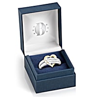 Today, Tomorrow And Always Sterling Silver Heart-Shaped Ring
