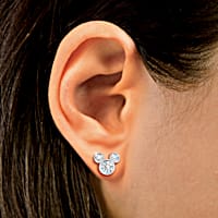 Mickey diamond earrings sales