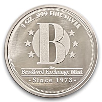 The Bradford Exchange Mint Bullion One Troy Ounce .999 Silver 39