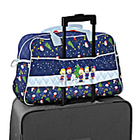 【Anyone more】Peanut Fleece Double Duffel Quilted Jumper PEANUTS Christmas Bag – Snoopy Quilted Weekender Duffle For