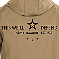 U.S. Army® Khaki Canvas Jacket With Soft Quilted Lining