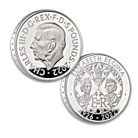 5 Pound .925 Sterling Silver Coin Featuring Effigies Of
