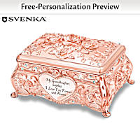 Personalized Granddaughter Music Box Adorned With An 18K Rose Gold