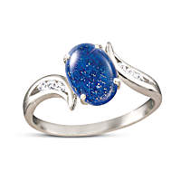 Sterling Silver Ring Adorned With A Blue Lapis Lazuli