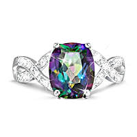 【BLACKPURPLE】23FW★ silver925 Mystic Halo Ring My HALO Ring | The Mystic | Pearly Purple Silicone Ring
