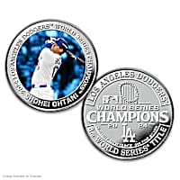 Shohei Ohtani MLB Record Setting 50/50 Silver Coin Photo