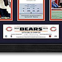Chicago Bears NFL Wall Decor With 2 Bullion Bronze Medallions