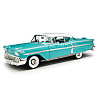 ’95 CADILLAC & ’58 CHEVY BEL AIR 2台セット 1:18-Scale 1958 Chevy Bel Air Impala Diecast Car With Rubber
