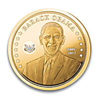Presidential Legacy: Barack Obama 24K Gold-Plated Commemorative Pin  Collection