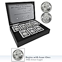 20th Century Silver Eagle Coin Collection Featuring Silver