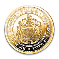 William, Prince Of Wales 24K Gold-Plated Proof Coins Adorned With