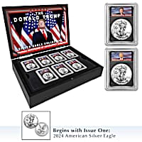 2025新入荷 Donald Case Display With Coins Eagle Silver 99.9% Trump スキー・スノーボードアクセサリー
