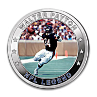 Chicago Bears Walter Payton NFL 99.99% Silver-Plated Coins