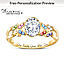 "Love In Motion" Flip Necklace With Names And Birthstones