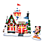 Thomas Kinkade 4-Building Christmas Village Set Lights Up