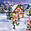 Thomas Kinkade 4-Building Christmas Village Set Lights Up