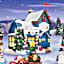 Thomas Kinkade 4-Building Christmas Village Set Lights Up