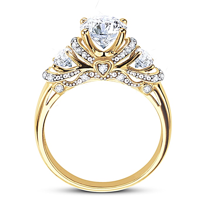 "Heavenly Grace" Genuine Diamond Cross Ring