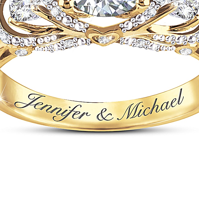 "Heavenly Grace" Genuine Diamond Cross Ring
