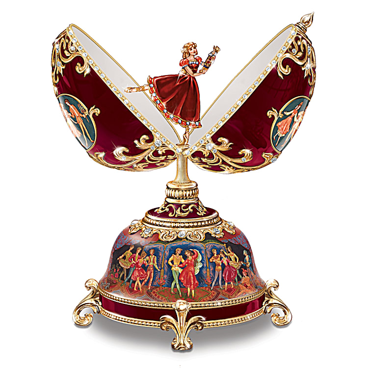 Clara And The Nutcracker Egg Music Box The Bradford Exchange